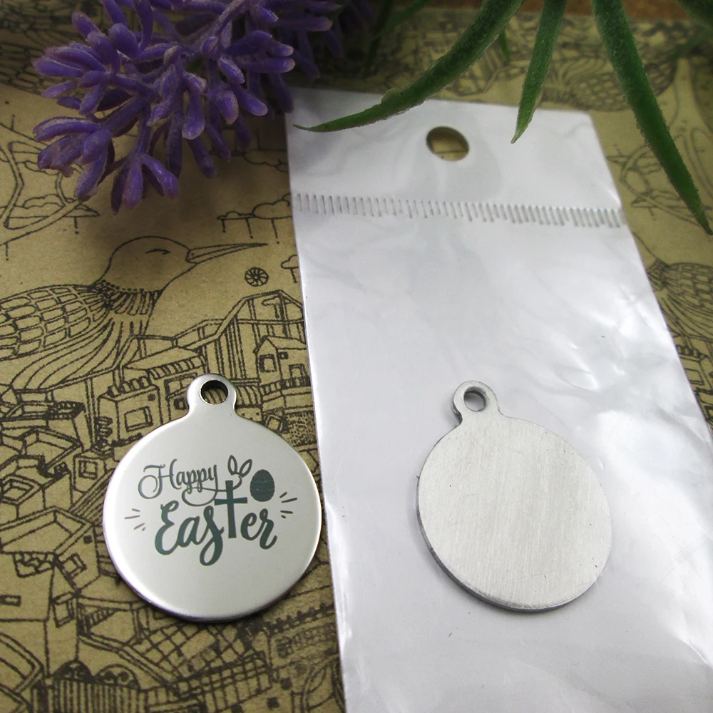 20pcs--&quothappy Easter version 6&quotstainless steel charms more style for choosing DIY Charms pendants necklace | Украшения и