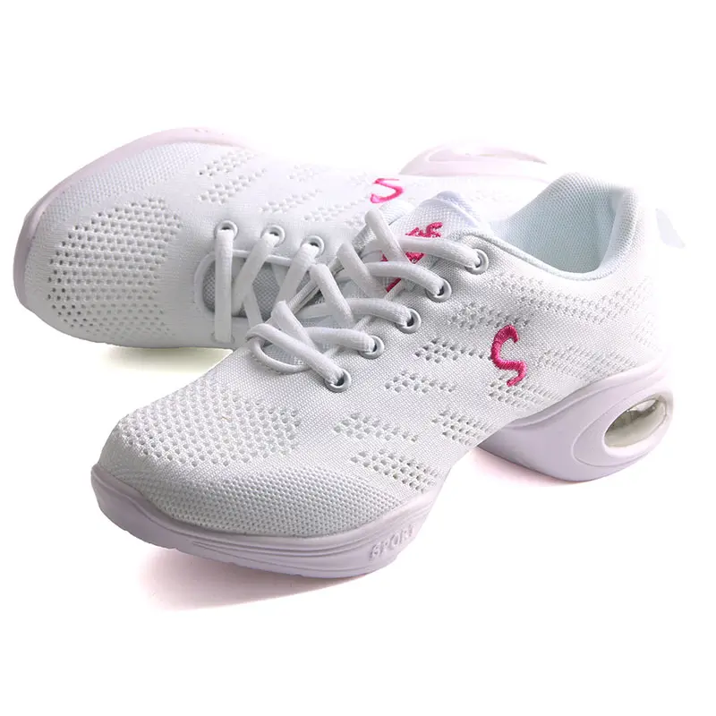 Dance Sneakers Women Jazz Shoes Black Mesh Outdoor Female Hip Hop Ballroom Modern Dancing Shoes Light Ladies Casual Sports Shoes