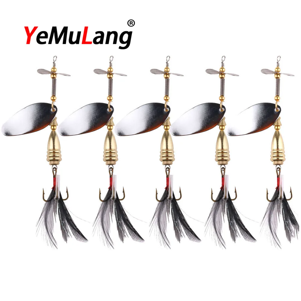 YeMuLang 1 шт. Спиннер приманка металлическая рыболовная 9 см 12 г форель для ловли