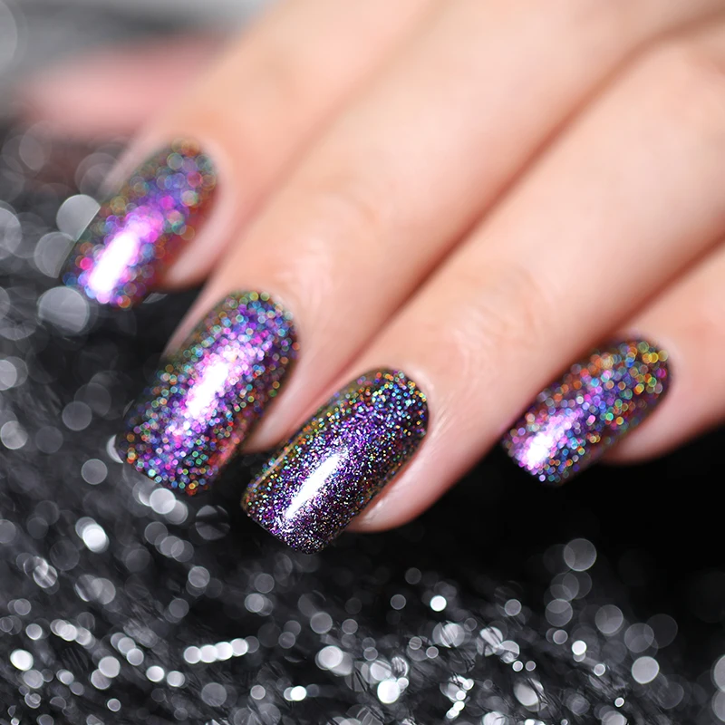 BORN PRETTY Holo лак для ногтей с павлином 6 мл голографический лак для ногтей Блестящий лак для ногтей черная основа необходима