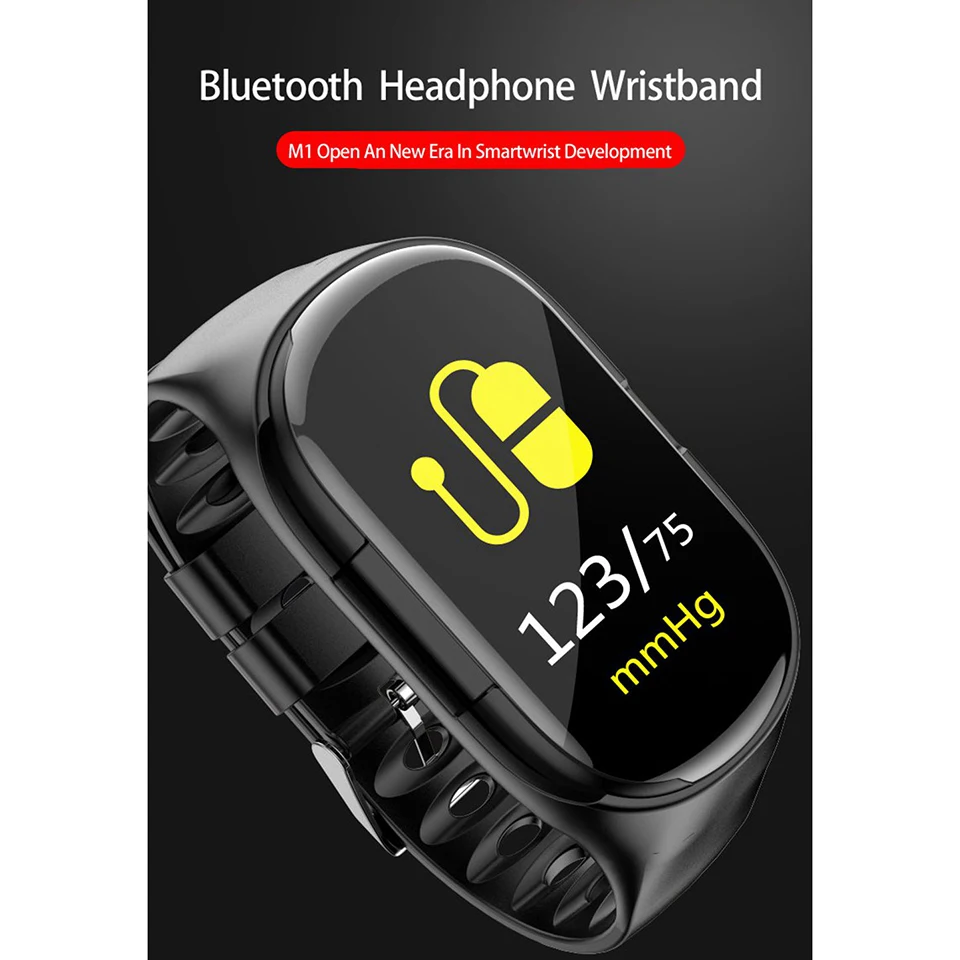 M1 умный Браслет Talk Band Bluetooth 5 0 беспроводные наушники монитор сердечного ритма