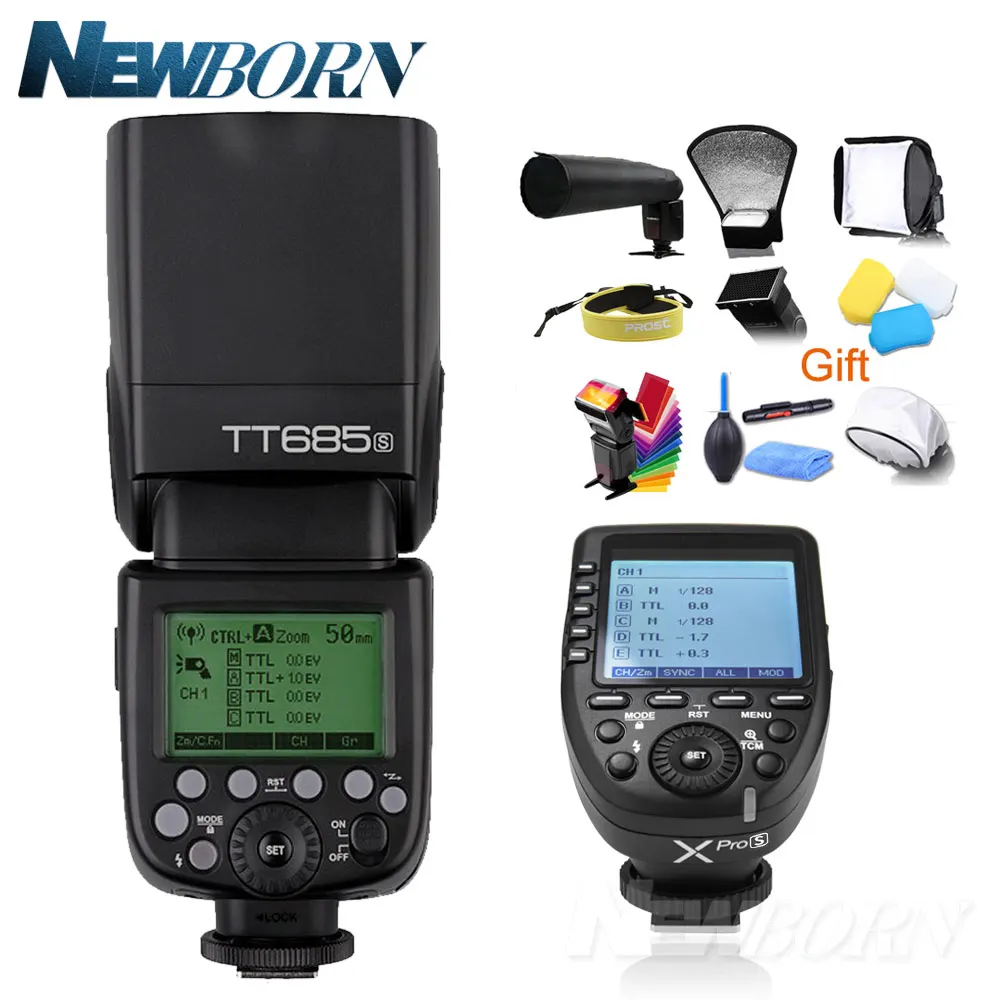 Godox ttl TT685S камера вспышка 2,4G беспроводной HSS 1/8000s GN60+ Xpro-S передатчик Комплект для sony a77II, a7RII, a7R, a58, a99 и т. Д - Цвет: kit 3