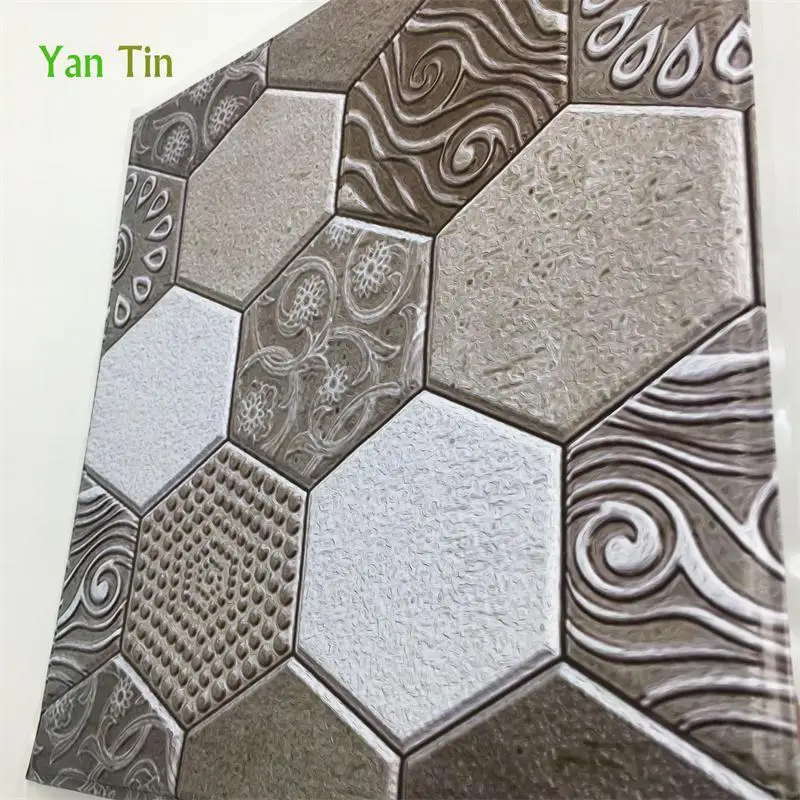 3D триколор рельефный узор Ретро плитка настенная наклейка кухня душевая комната