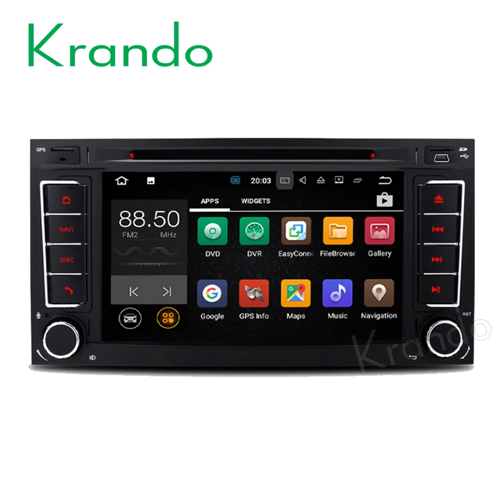 Автомагнитола Krando 7 дюймов Android 8 0 для Vw Touareg T5 TRANSPORTER multivan 2004 2011|Автомагнитолы| |
