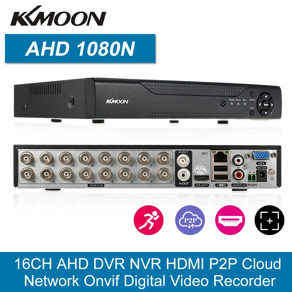 Цифровой видеорегистратор 1080P NVR AHD TVI CVI P2P облачная сеть Onvif телефонное приложение