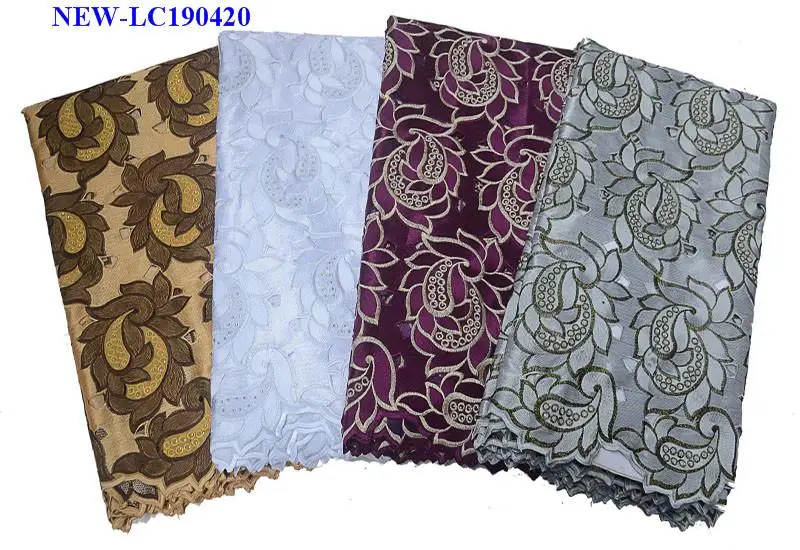 2019 африканская швейцарская вуаль кружевная ткань высокого качества желтого