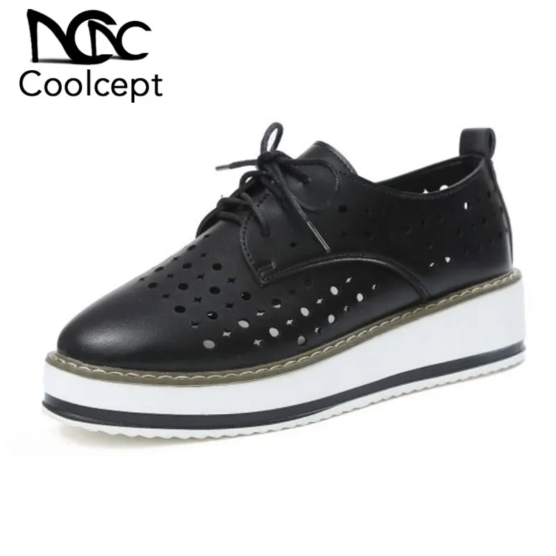 Coolcept 2019 New Arrival Women Pumps Fashion High Heel Shoes Women's Hollow Out Office Lady Daily Wedges Size 35-39 | Обувь
