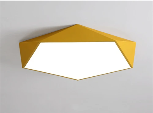 yellow Dimmable светодиодный потолочный светильник дизайн креативный геометрический светильник для гостиной прохода Балконный лампе плафон ШАМБРЕ потолочное освещение - Цвет корпуса: yellow