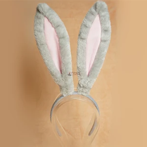 ear Athemis Zootopia Zootropolis Джуди Хоппс аксессуары для косплея головные уборы уши серый - Цвет: ear