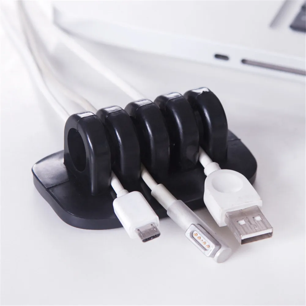 Multifunctional colorful hub Wire plug organizer Power cord buckle cable Self-adhesive winder | Электроника