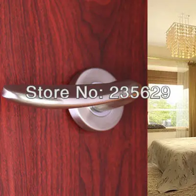 

Free Shipping, Hing Quality Locks For Bathroom Door, Bedroom Door / Zinc alloy /Single key hole/ Matt Nickel Brushed