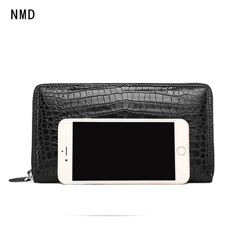 NMD классический деловой стиль подлинный крокодиловый живот молния закрывающий