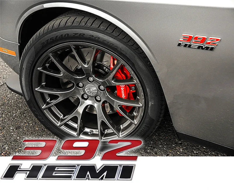 Бесплатная доставка 2X красный 392 значок эмблема для Dodge Challenger Charger Ram 1500 Chrysler