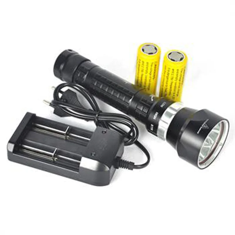 

8000LM 4xXM-L2 LED Waterproof 100m Scuba Diving Flashlight Torch+2X26650+Charger