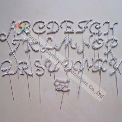 Высококачественный монограмма из хрустальных страз 26 шт. буквы алфавита для