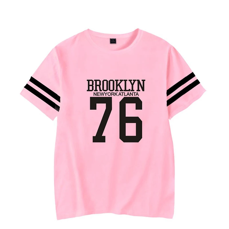 Футболка BROOKLYN 76 с принтом летняя модная футболка в стиле хип-хоп для мужчин и
