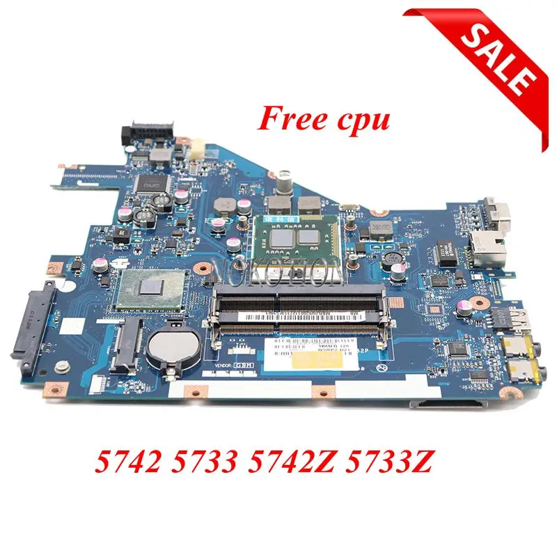 

NOKOTION Laptop Motherboard For Acer aspire 5742 5733 5742Z 5733Z MBRJY02002 PEW71 LA-6582P HM55 UMA DDR3 Main board Free cpu