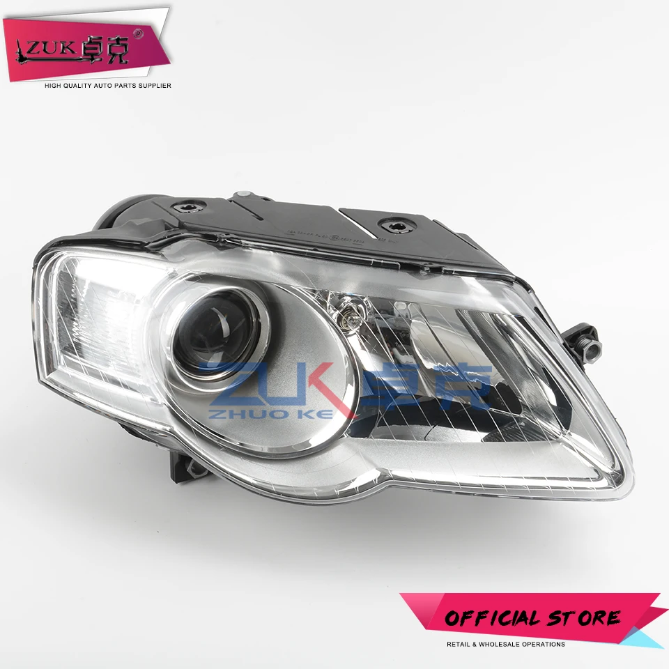 ZUK 2 шт передняя фара в сборе для VOLKSWAGEN PASSAT B6 MAGOTAN B6 2006 2007 2008 2009 2010 головной светильник HID галогенные лампы