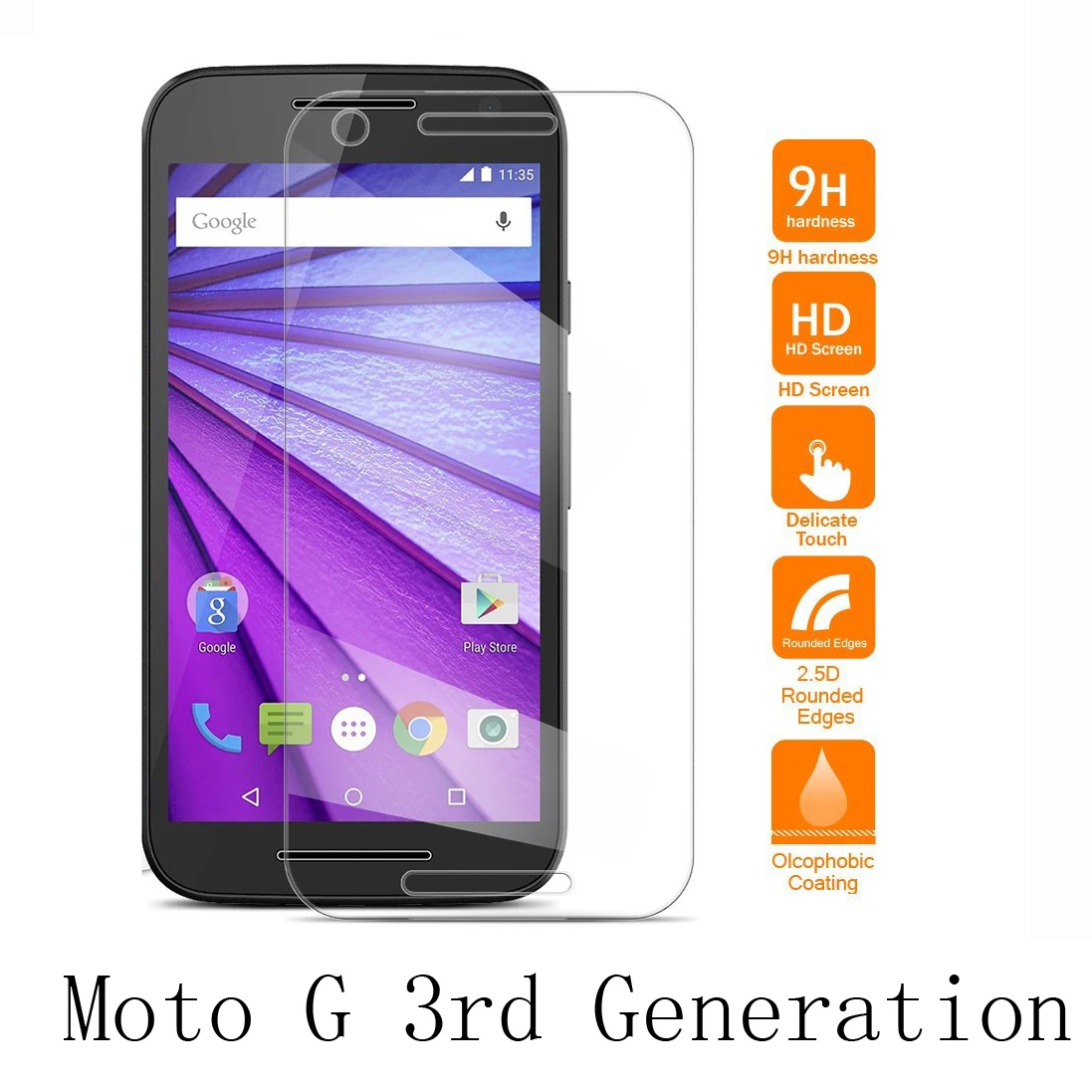 Для MOTO G G3 Motorola 3rd generationtempered стекло 0.33 мм Экран протектор HD 9 h/гвардии Обложка