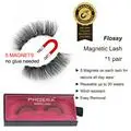 flossy PHOERA Многоразовые 3D ручной работы Ресницы магниты и магнитная подводка для глаз ручка и гель ручной работы расширение поддельные ресницы - Цвет: flossy