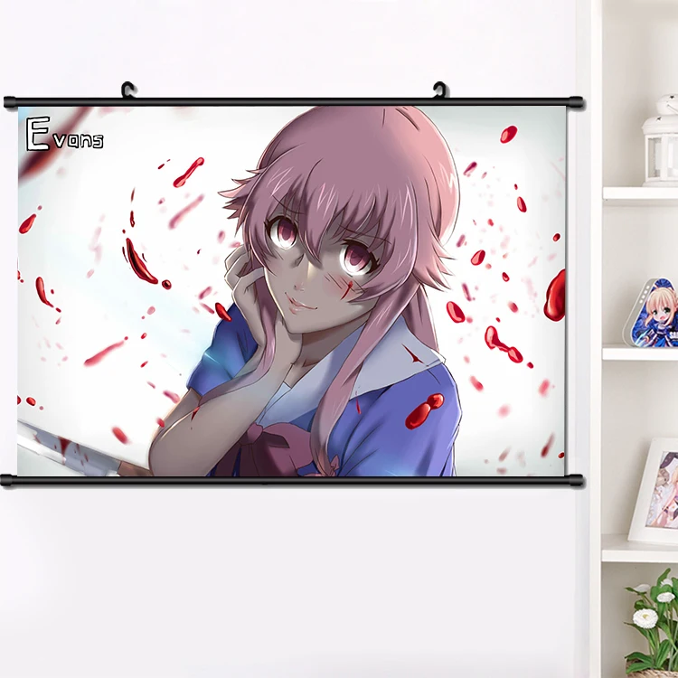 Короткая футболка с героями из японского аниме Mirai Nikki Gasai Юно Akise Ару прокрутки