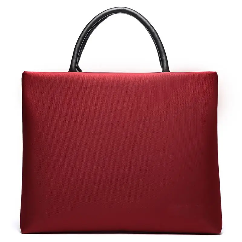 Wine Red Модный женский мужской портфель, сумка высокого качества, Бизнес Оксфорд, сумки для офиса, сумка 14 дюймов, портфель для ноутбука, сумки для женщин и мужчин - Цвет: Wine Red