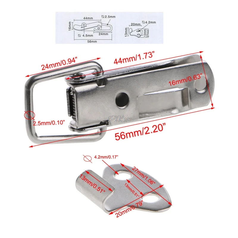 4 Pcs Hardware Cabinet Boxes Spring Loaded Latch Catch Toggle Hasp | Обустройство дома