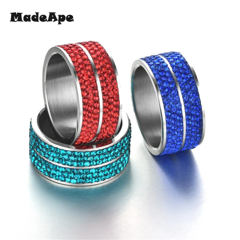 Классические обручальные кольца MadApe из нержавеющей стали серебристого цвета 11