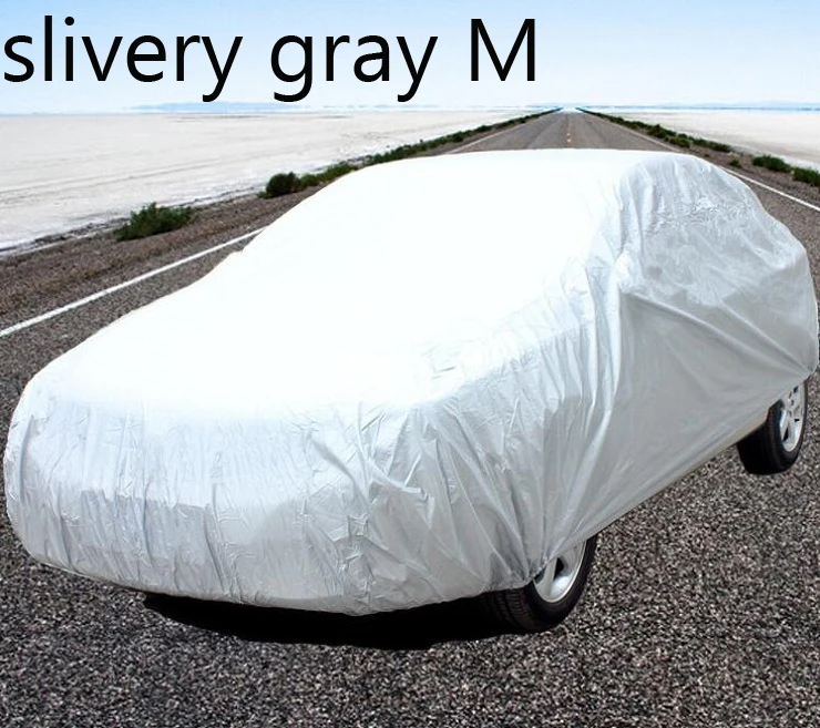 slivery gray M Автомобильный Крытый Открытый полный автомобильный чехол singledeck Sun UV снег Защита от пыли Размер S M L XL XXL Материал peva Wh - Название цвета: slivery gray M