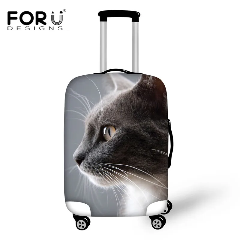 FORUDESIGNS чехол для чемодана для путешествий 18-30 дюймов Чехлы Kawaii 3D Рисунок кошки багажные защитные чехлы водонепроницаемые пылезащитные