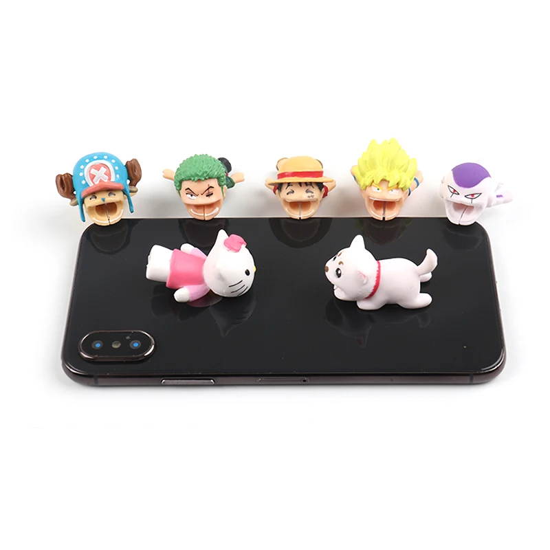 Мультфильм японское аниме кабель chompers для iphone кабель протектор usb провода животных кабель укуса Органайзер аксессуары для телефонов милые