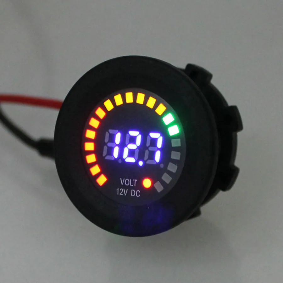 24В 12В мотоцикл RV автомобиль морской лодка вольтметр Водонепроницаемый