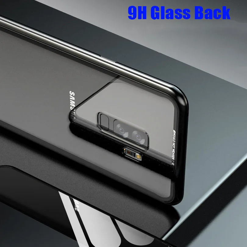 Magnet magnetic Adsorption Aluminum Metal Bumper For Galaxy S10 S9 Plus S8 S7 Edge Note 9 8 With 9H Glass Back Cover Case S907 |