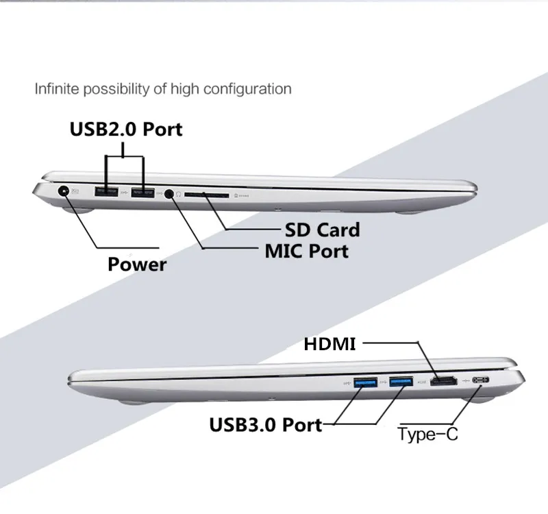 15 6-дюймовый ноутбук с клавиатурой 1920*1080 Full-HD экраном системой Win10 8 ГБ ОЗУ 256 SSD -