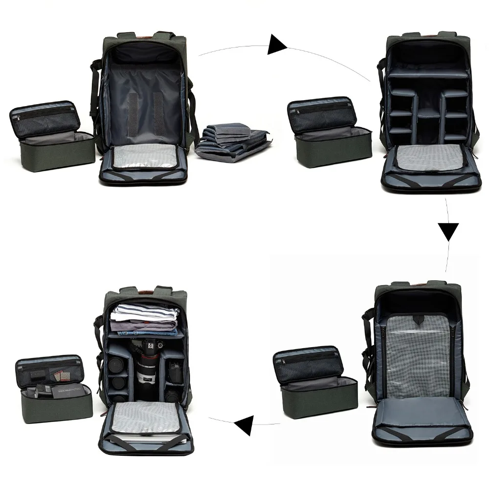 BAGSMART рюкзак для SLR/DSLR камеры s 15," Сумка для ноутбука с водостойким дождевик крепление штатива
