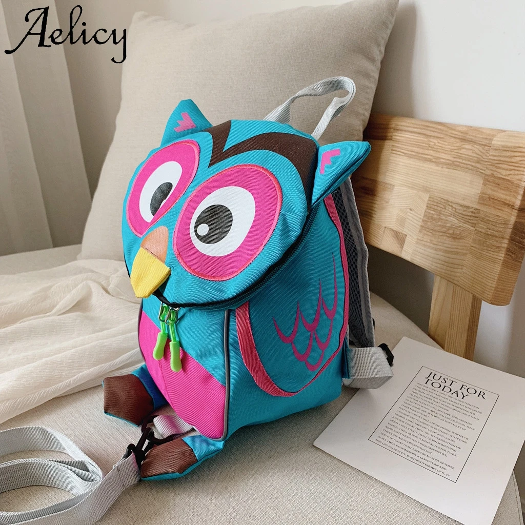 Aelicy, модные детские школьные рюкзаки с милой совой для девочек, рюкзаки для путешествий, сумки на плечо, Высококачественная однотонная сумка с карманом для телефона