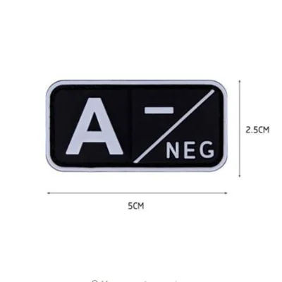 3D ПВХ патч A+ B+ AB+ O+ Положительный POS A-B-AB-O-отрицательный NEG Тип крови группа патч тактический боевой патчи военные значки - Цвет: 21