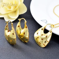 zea dear jewelry hot selling big jewelry set for women necklace earrings pendant water drop jewelry findings for wedding jewelry