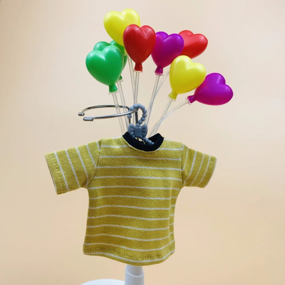 1 шт. новые куклы Blyth милая короткая футболка в полоску Однотонная для кукол blyth licca