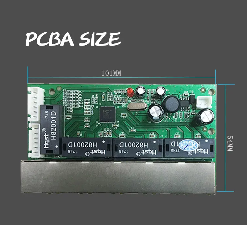 8 Порты 10/100 Мбит/с сети волокна коммутатор PoE Fast Ethernet Панель переключателей модуль завод PCBA компания OEM ODM RJ45 сети UTP Интерфейс
