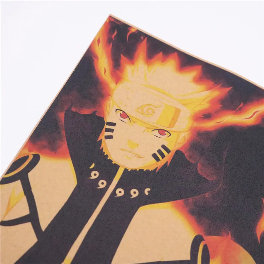 Винтажный постер из крафт бумаги мультфильм японское аниме Naruto украшение для