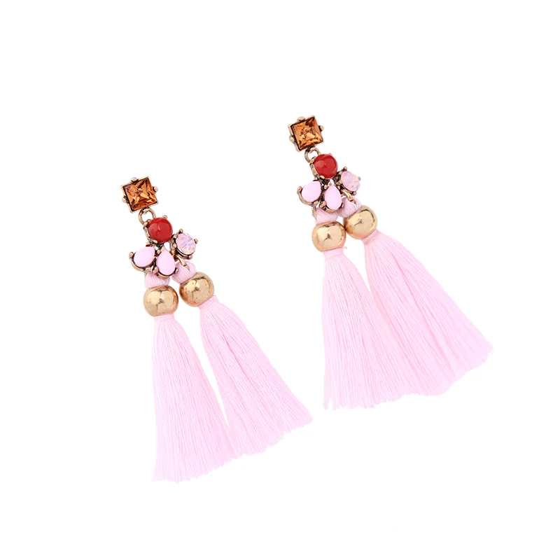 Женские серьги с кисточками и бахромой из хлопка|tassel earrings|ethnic earringsearrings handmade |