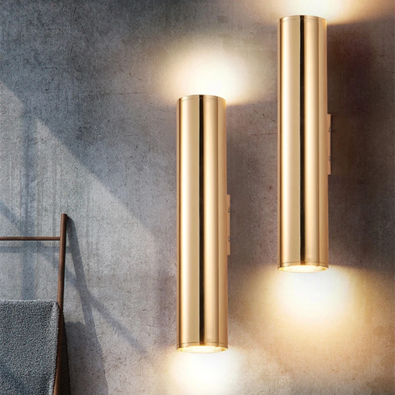 Gold Aluminum Wall Lamps Vintage Industrial Metal Sconce Aisle Loft Light Fixture Bedside Lamp | Лампы и освещение