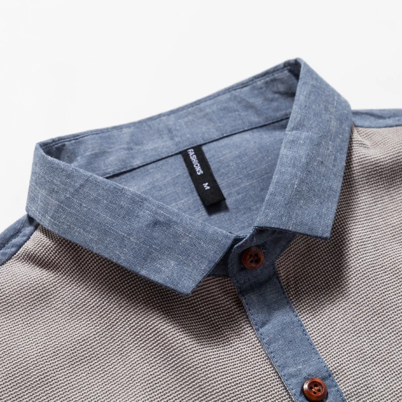 Мужская приталенная рубашка с длинным рукавом в стиле кэжуал|camisa social|camisa social
