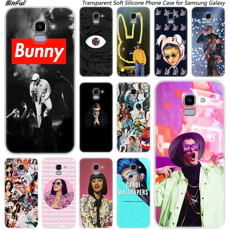 Лидер продаж мягкий силиконовый чехол для телефона Cardi B Bad Bunny Samsung Galaxy J8 J6 J4 2018 J2 Core