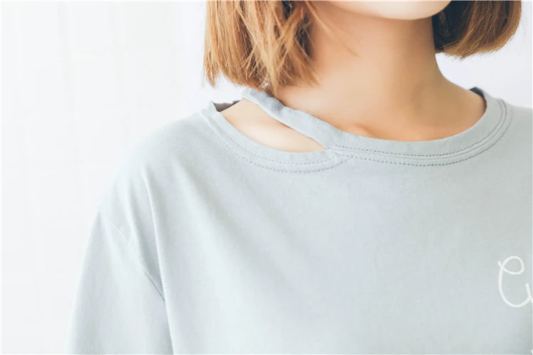 2020 Женская Панк Harajuku Ulzzang Весенняя школьная Студенческая Повседневная футболка с