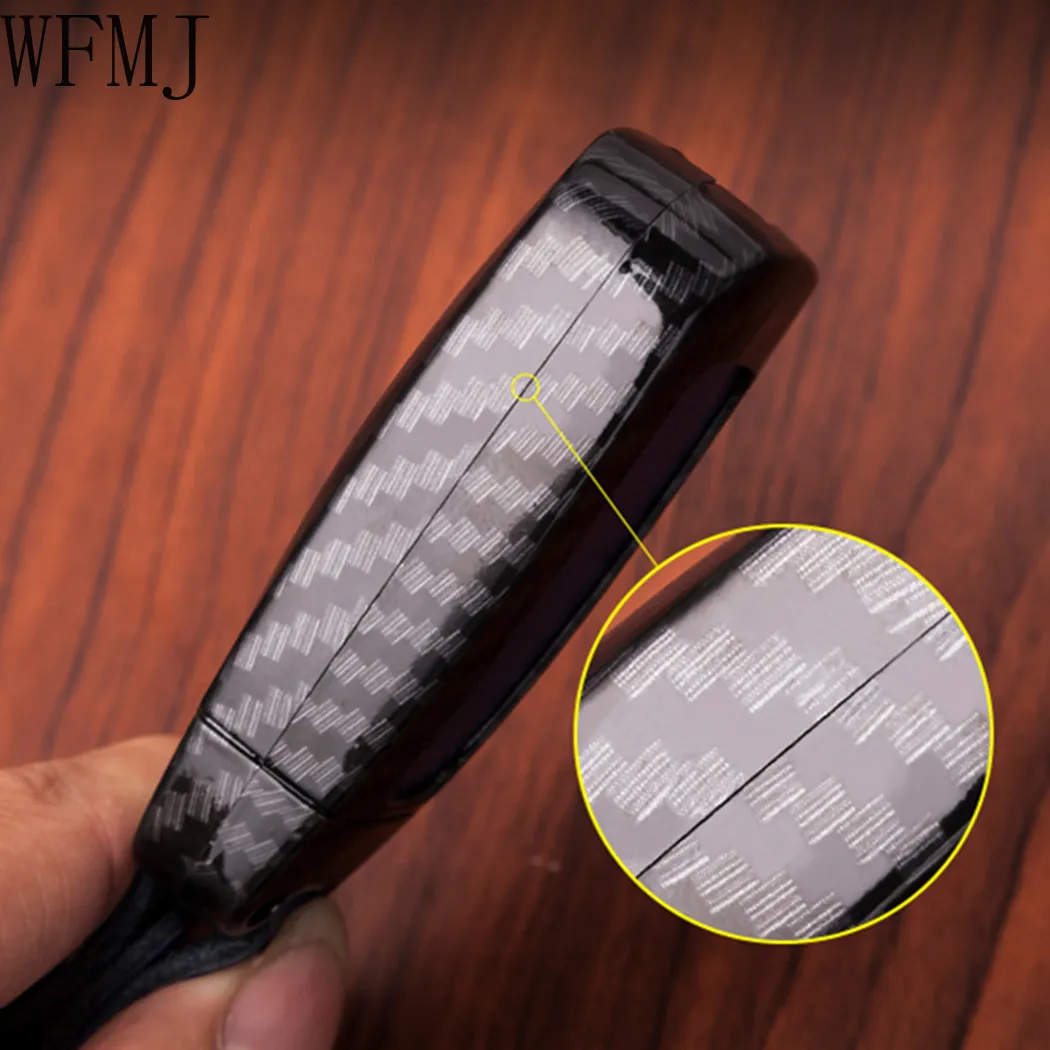 Кожаный чехол WFMJ для ключей с 4 кнопками из углеродного волокна Chevrolet Buick Camaro Cruze