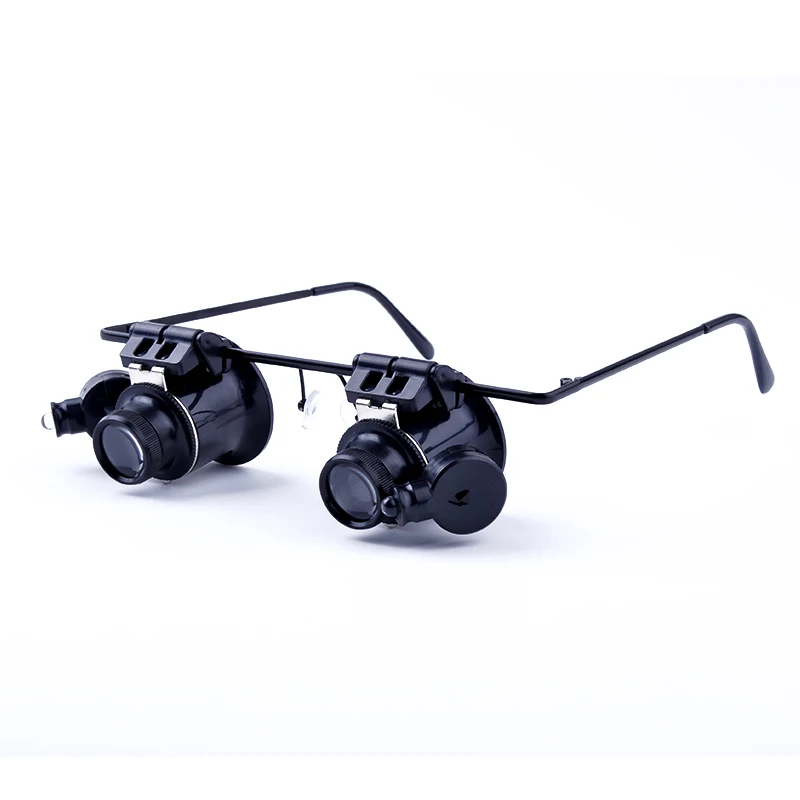 

Headband Glasses Magnifier Magnifying Glass With LED Lights 20X Illuminated Magnifier Loupe Watch Repair Lamp