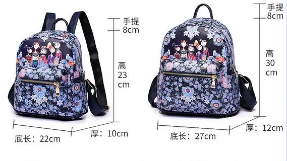 LONMMY designer luxury brand high quality PU leather purple Cartoon Women Backpacks mochilas feminina travel backpack school bag | Багаж и