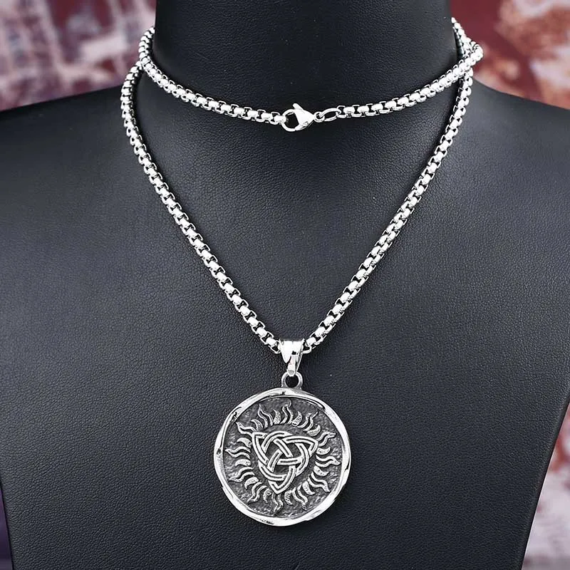 Steel soldier viking rune pendant stainlesss steel men nordic thor necklace | Украшения и аксессуары